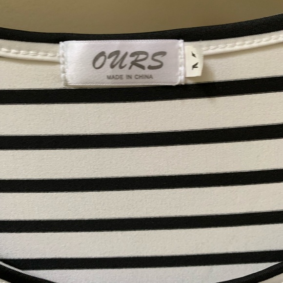 Black and White Striped T-Shirt Dress - Picture 4 of 8